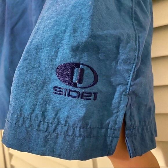 Other - Vintage Side1 Size Small 100% Nylon 80s Teal Blue Shorts Swim Trunks